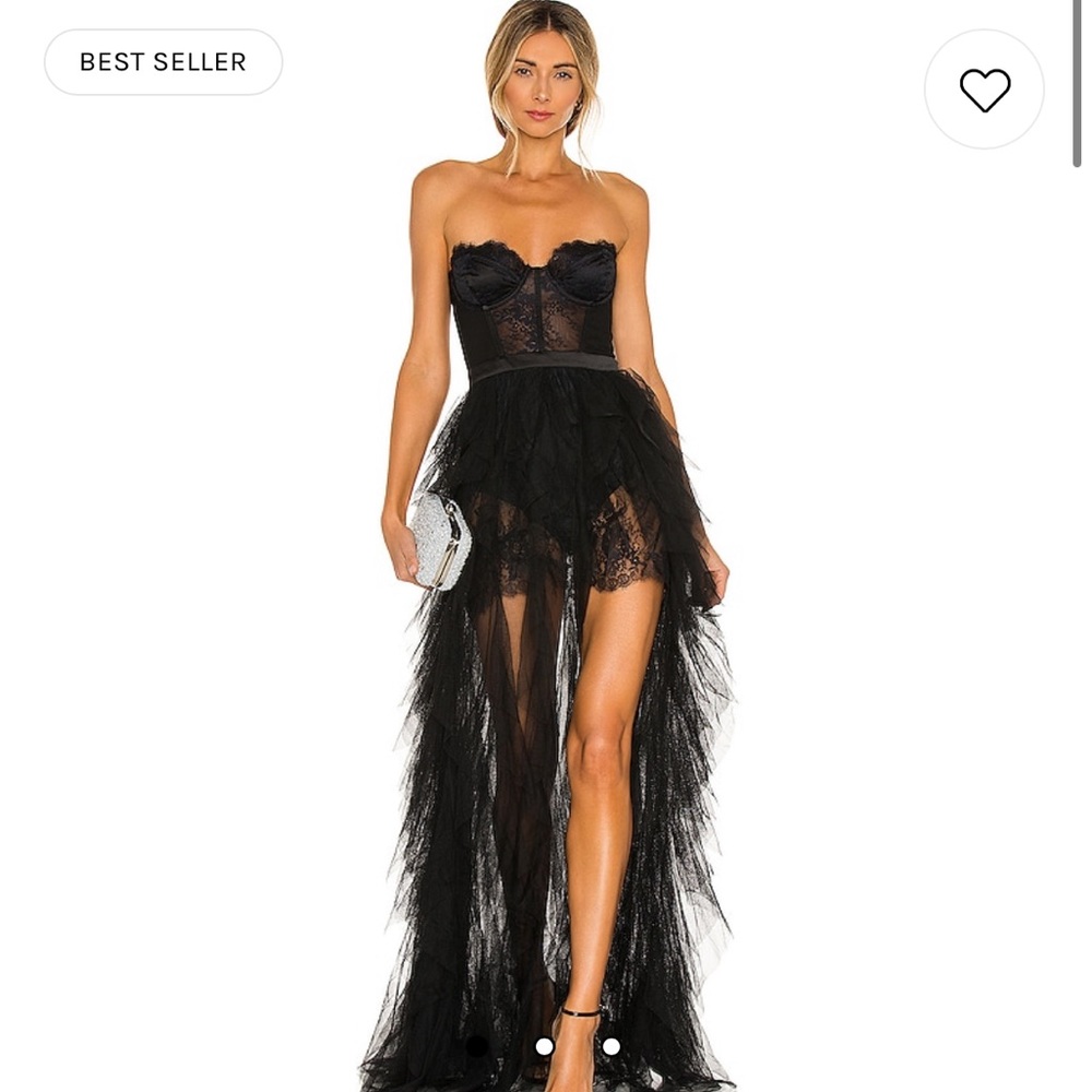 Beautiful black gown worn once have tags